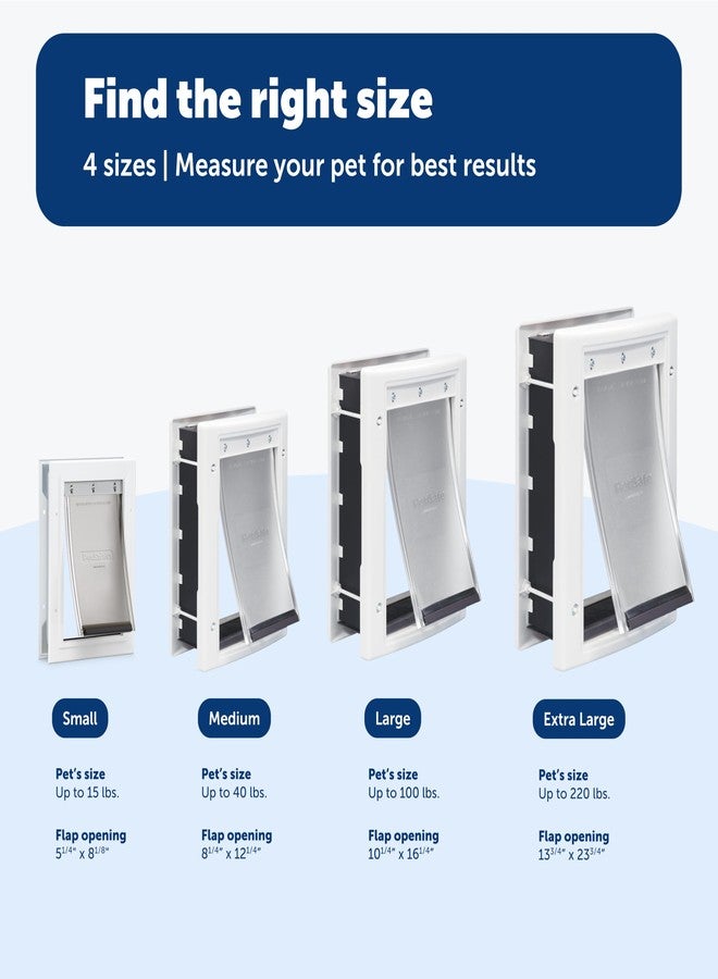 بيت سيف باب بلاستيكي للحيوانات الأليفة من بيت سيف - يتيح لحيوانك الأليف سهولة الوصول إلى الخارج - إطار بلاستيكي متين - إطار أبيض قابل للطلاء ليتناسب مع ديكور المنزل - لوحة إغلاق سهلة التركيب لمزيد من الأمان - تركيب بسيط يمكنك القيام به بنفسك - كبير - Image 5